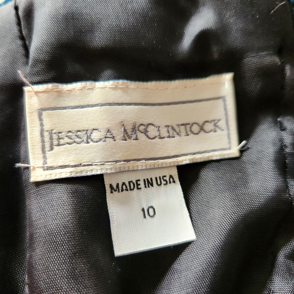 Jessica McClintock 90s Green Velvet Dress Size 10 Lace Cocktail Prom Gothic - Picture 10 of 11